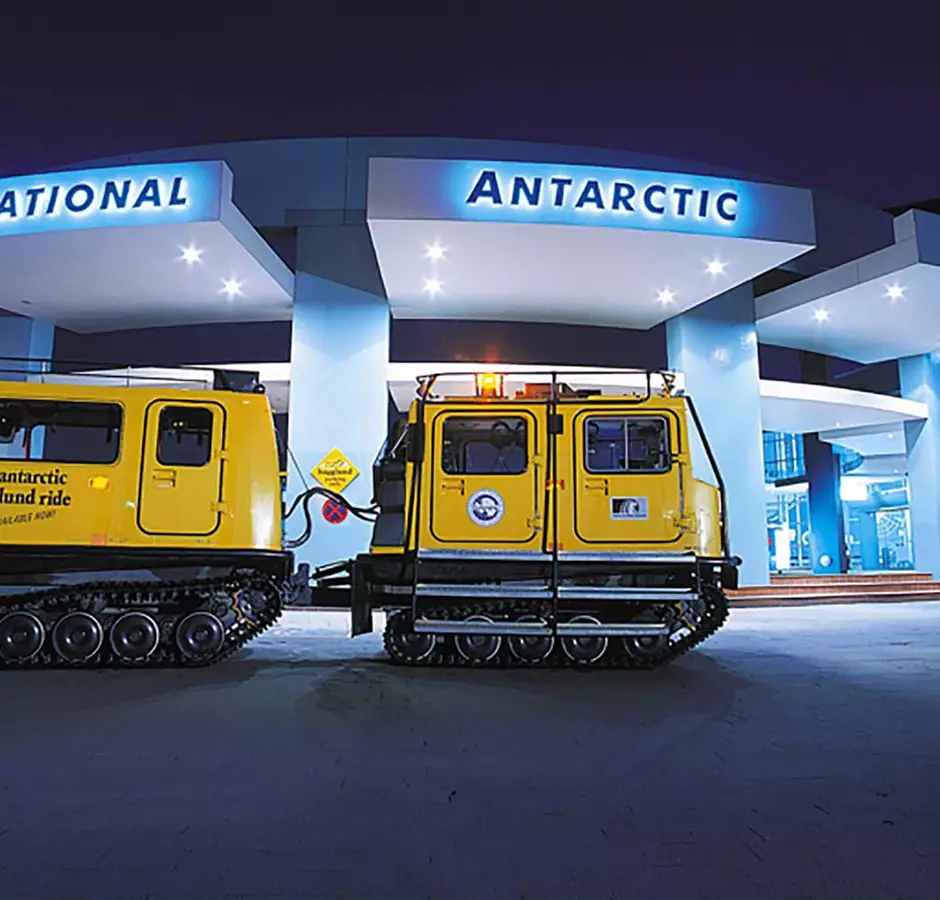 International Antarctic Centre Exterior With Hagglund