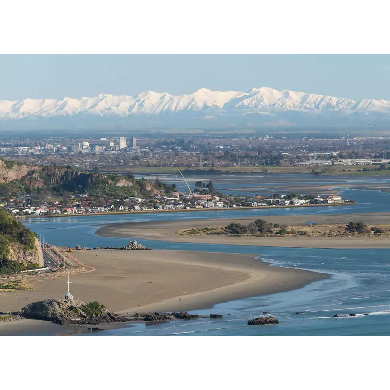 Christchurch City Overview with Sumner Beach 2019 from CCC